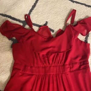 Red Cold Shoulder Dress